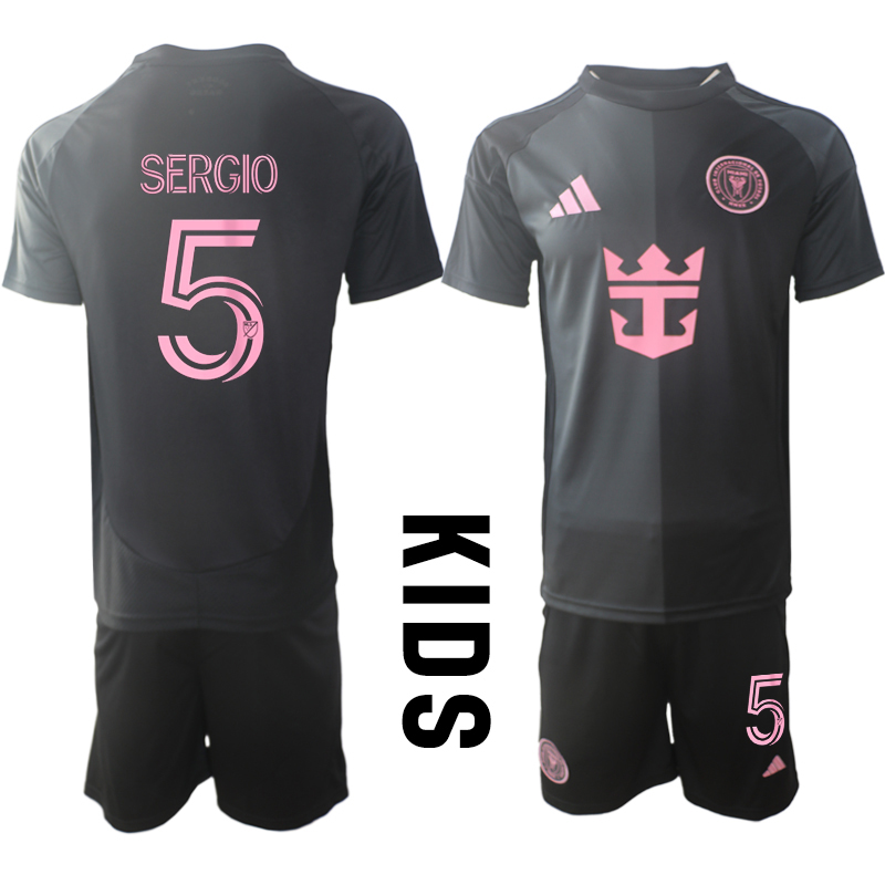Youth 2025-2026 Club Inter Milan CF away Black #5 Soccer Jersey->youth soccer jersey->Youth Jersey
